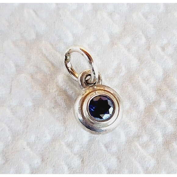 James Avery 925 Silver Remembrance Birthstone Blue Sapphire Charm